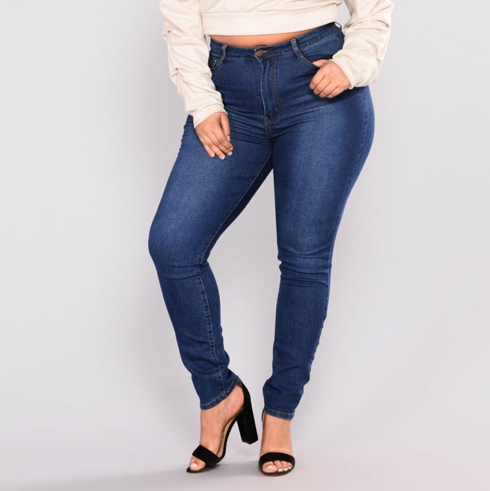 Plus size high rise skinny jeans